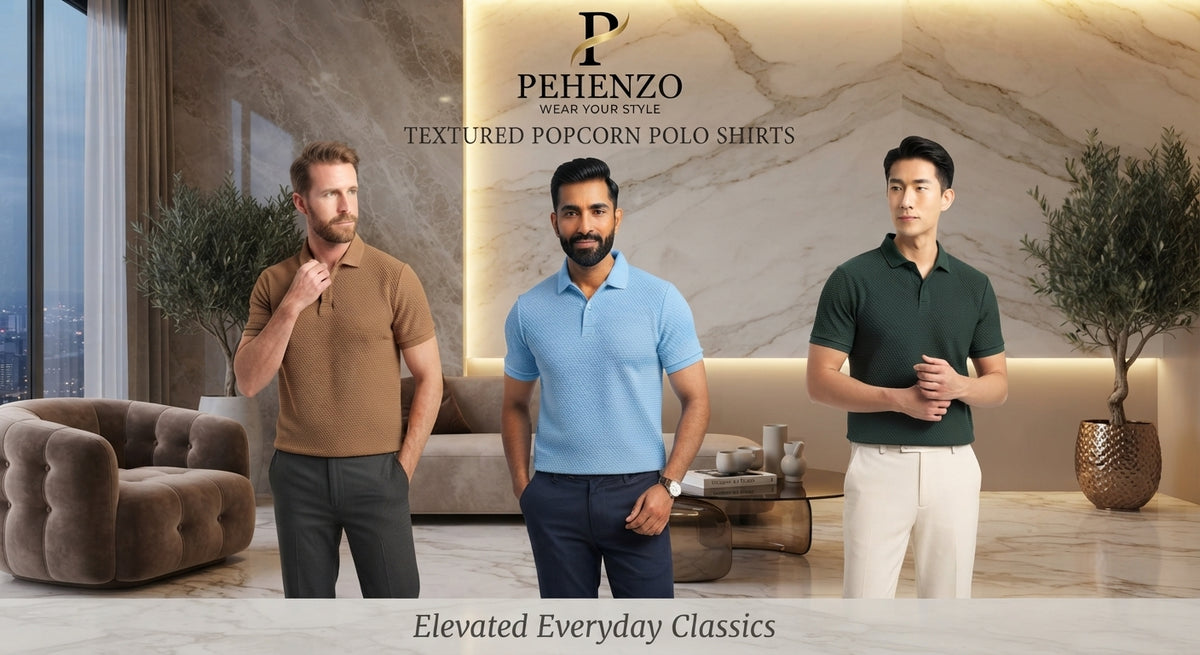 Textured Popcorn Polo Shirts